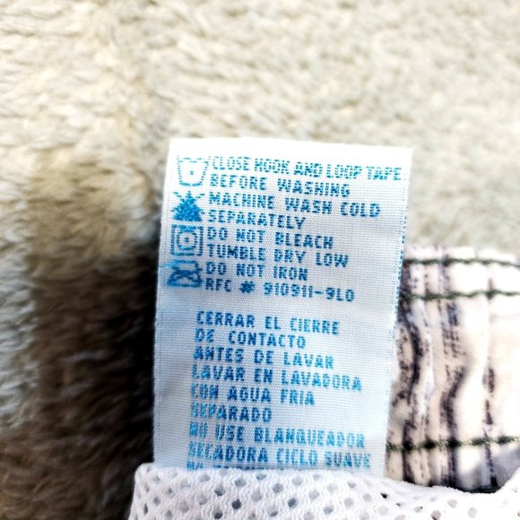 Sand N Sun Men's Size L Black White Hawaiian Tropical Mesh Lined Swim Trunks - Picture 11 of 11